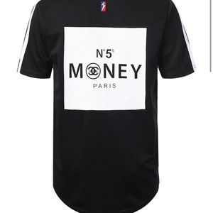 Money and Paris collaboration button down shirt